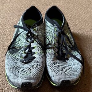 Nike Gray and Black Fly knit Athletic Shoes